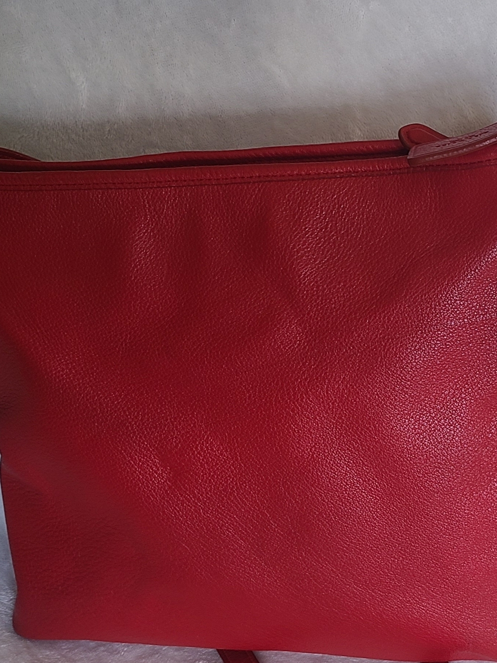 COACH Red Pebbled Leather Crossbody Bag - Picture 6 of 9
